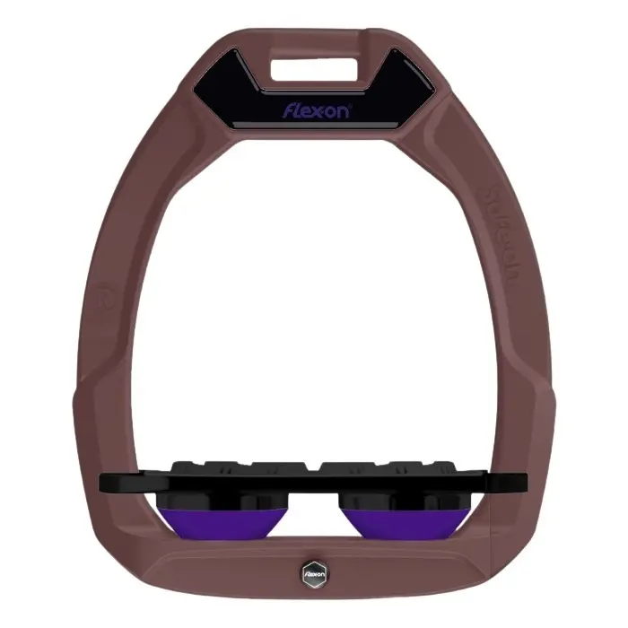 Meilleurs prix pour Étriers de sécurité d’équitation Plat Grip Marron/Noir/Violet Flex-On Safe-On