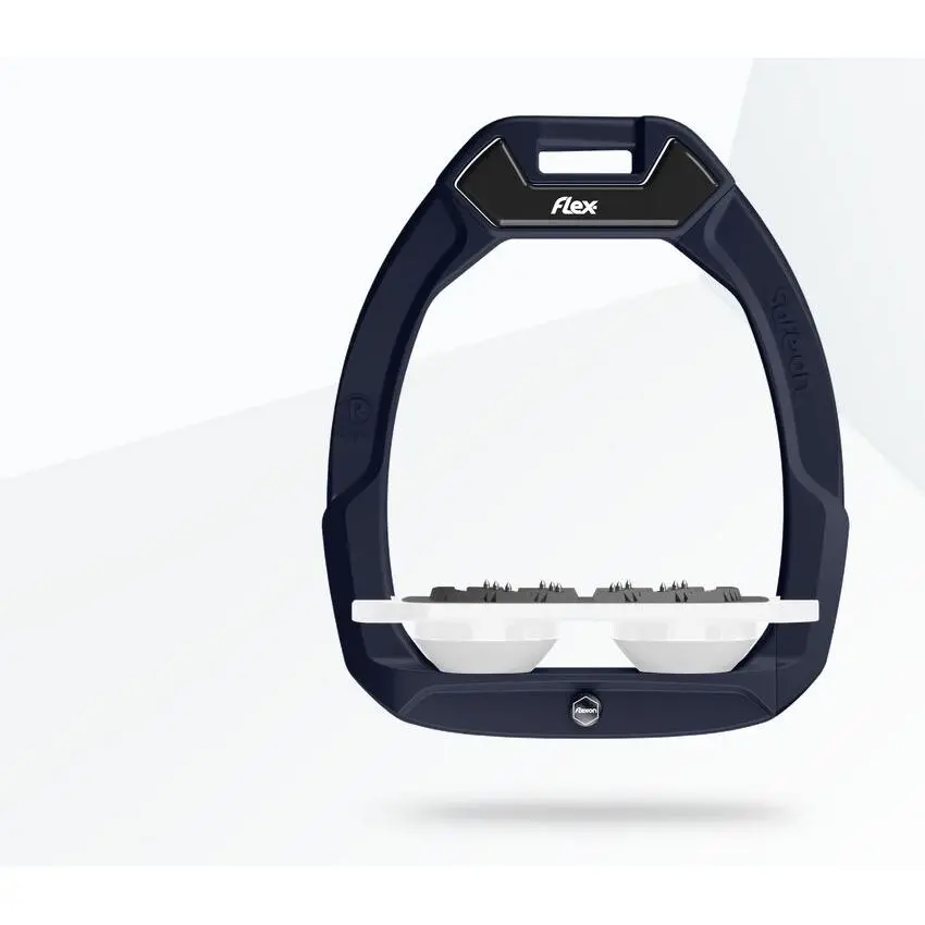 Sicherheitssteigbügel Flat Ultra Grip Braun/Weiß/Weiß Flex-On Safe-On