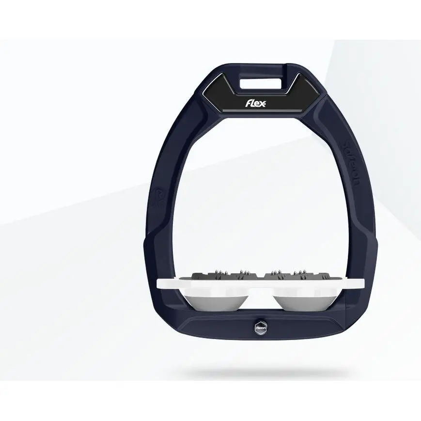 Reitsteigern mit Sicherheitsmechanismus Flach Ultra Grip Braun/Weiß/Grau Flex-On Safe-On