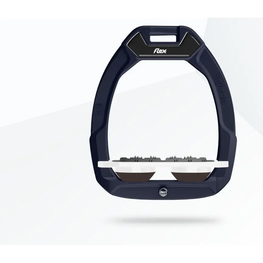 Sicherheitssteigbügel Flat Ultra Grip Braun/Weiß/Braun Flex-On Safe-On