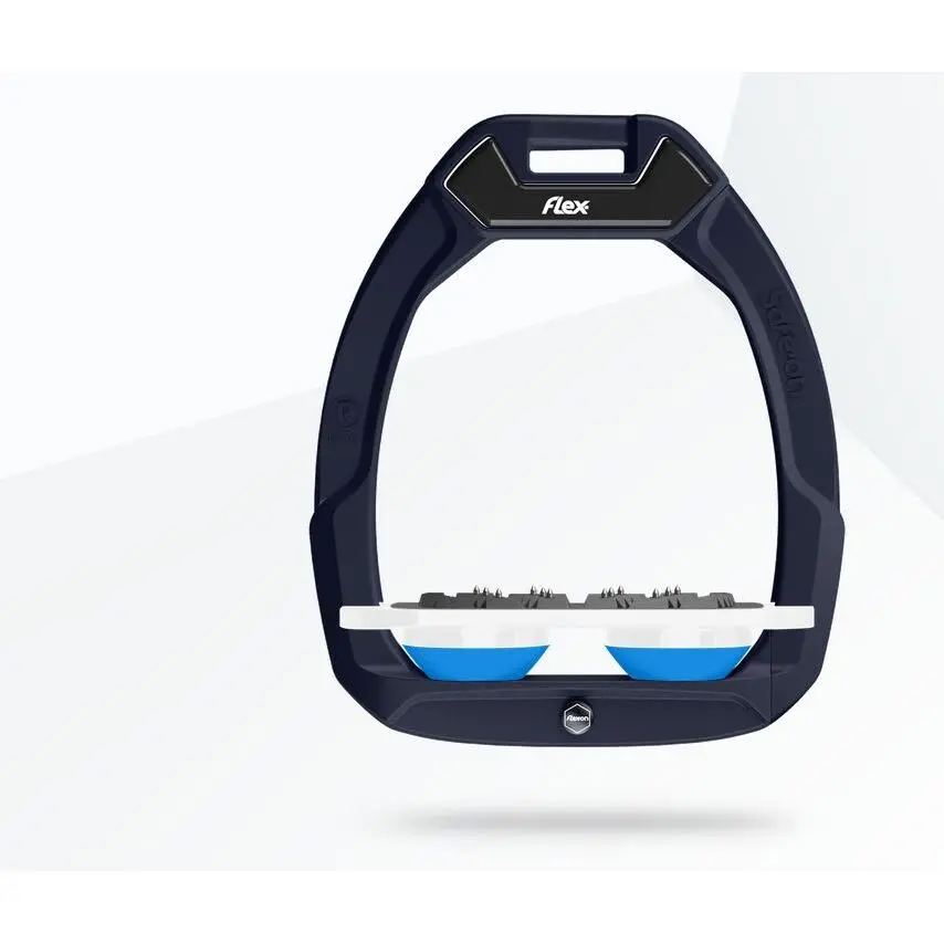 Sicherheitssteigbügel Flach Ultra Grip Braun/Weiß/Blau Flex-On Safe-On