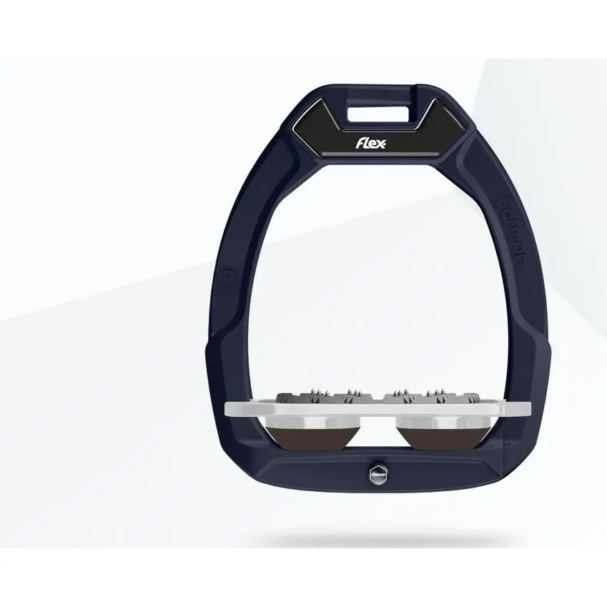 Sicherheitsreitsteigbügel Flach Ultra Grip Braun/Grau/Braun Flex-On Safe-On