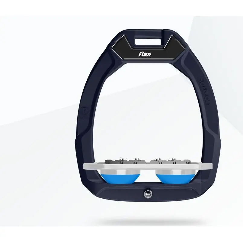 Meilleurs prix pour Étriers de sécurité d’équitation Plat Ultra Grip Marron/Gris/Bleu Flex-On Safe-On