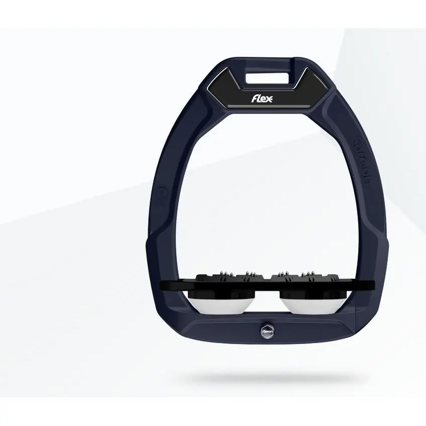 Sicherheitsreitsteigbügel Flat Ultra Grip Braun/Schwarz/Weiß Flex-On Safe-On