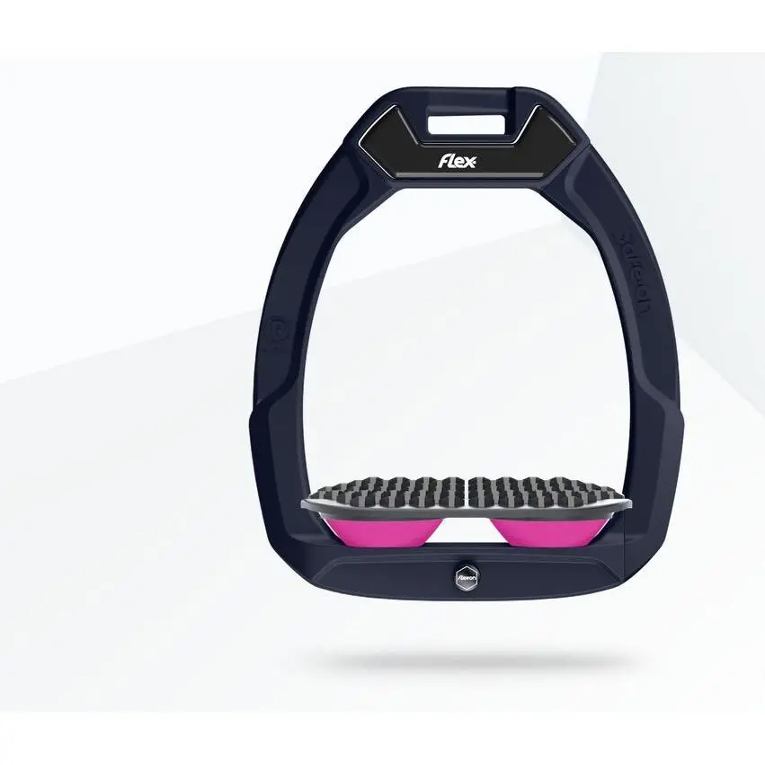 Sicherheitssteigbügel Reiten Endurance Rot/Grau/Rosa Flex-On Safe-On