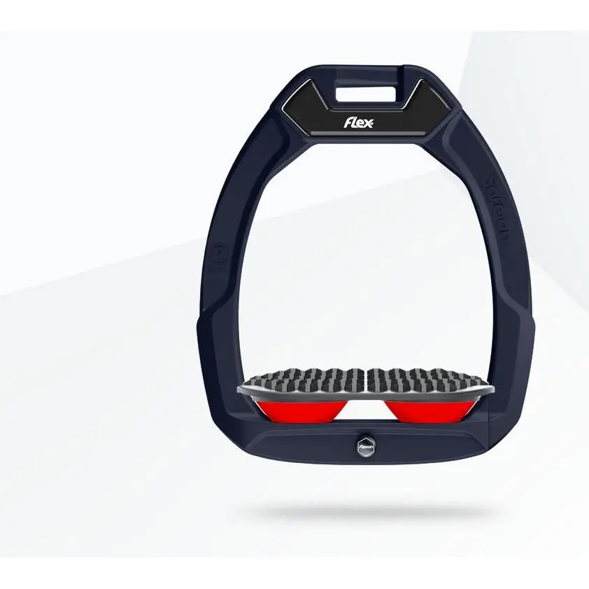 Sicherheitssteigbügel für das Reiten Endurance Rot/Grau/Rot Flex-On Safe-On