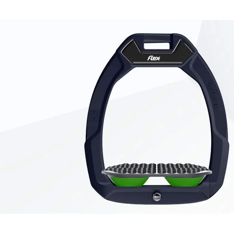 Sicherheitssteigbügel Reiten Ausdauer Rot/Grau/Grün Flex-On Safe-On