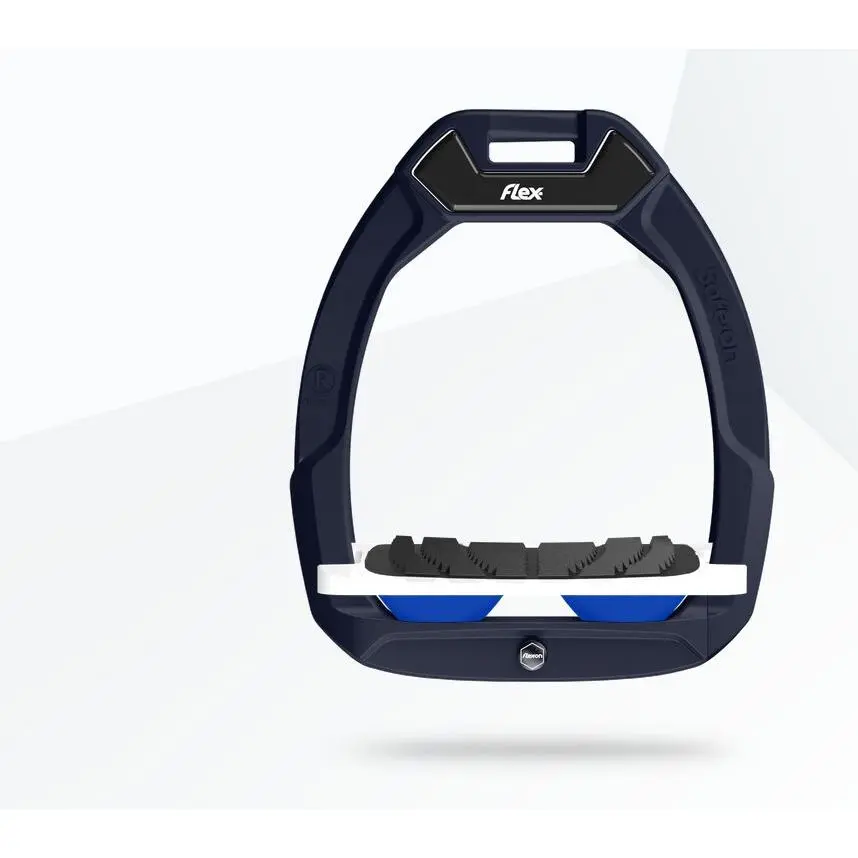 Étriers de sécurité d’équitation Incliné Grip Rouge/Blanc/Bleu Flex-On Safe-On