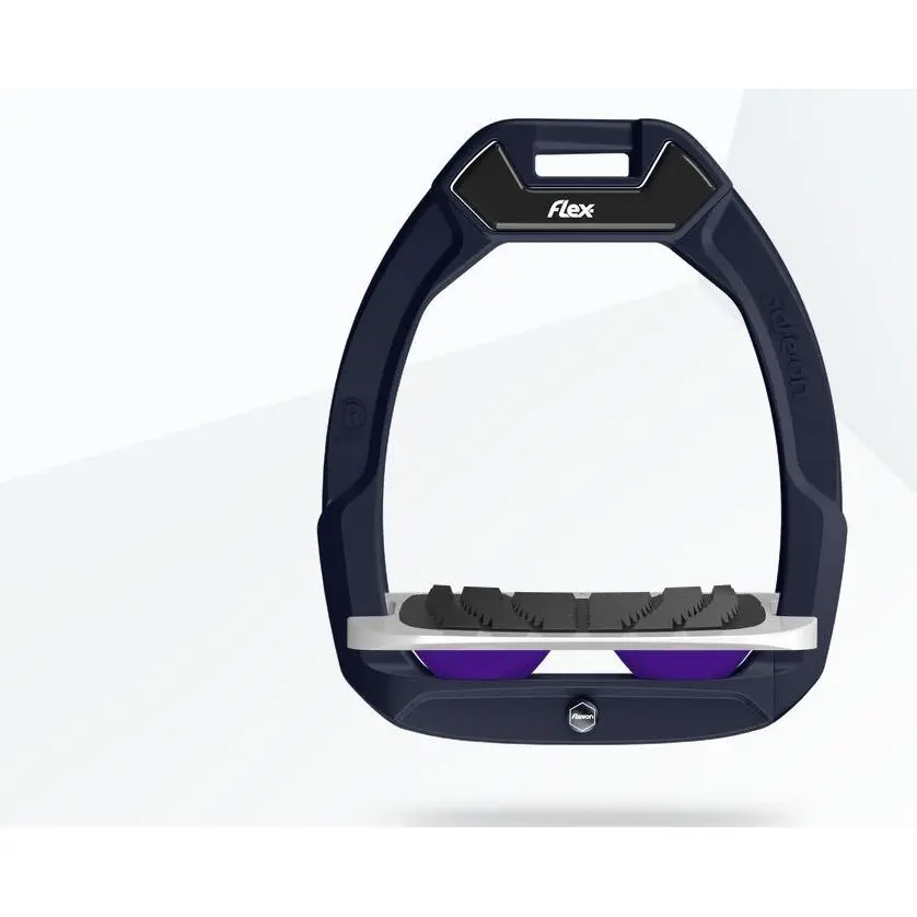 Sicherheitssteigbügel Reiten Schräg Grip Rot/Grau/Violett Flex-On Safe-On