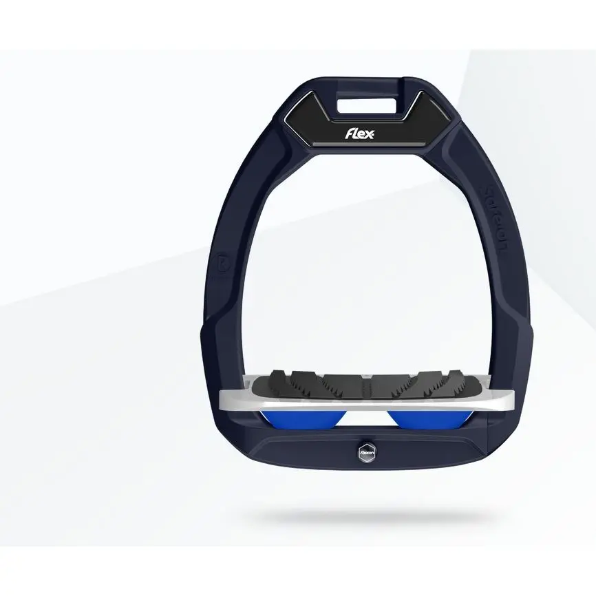 Étriers de sécurité d’équitation Incliné Grip Rouge/Gris/Bleu Flex-On Safe-On