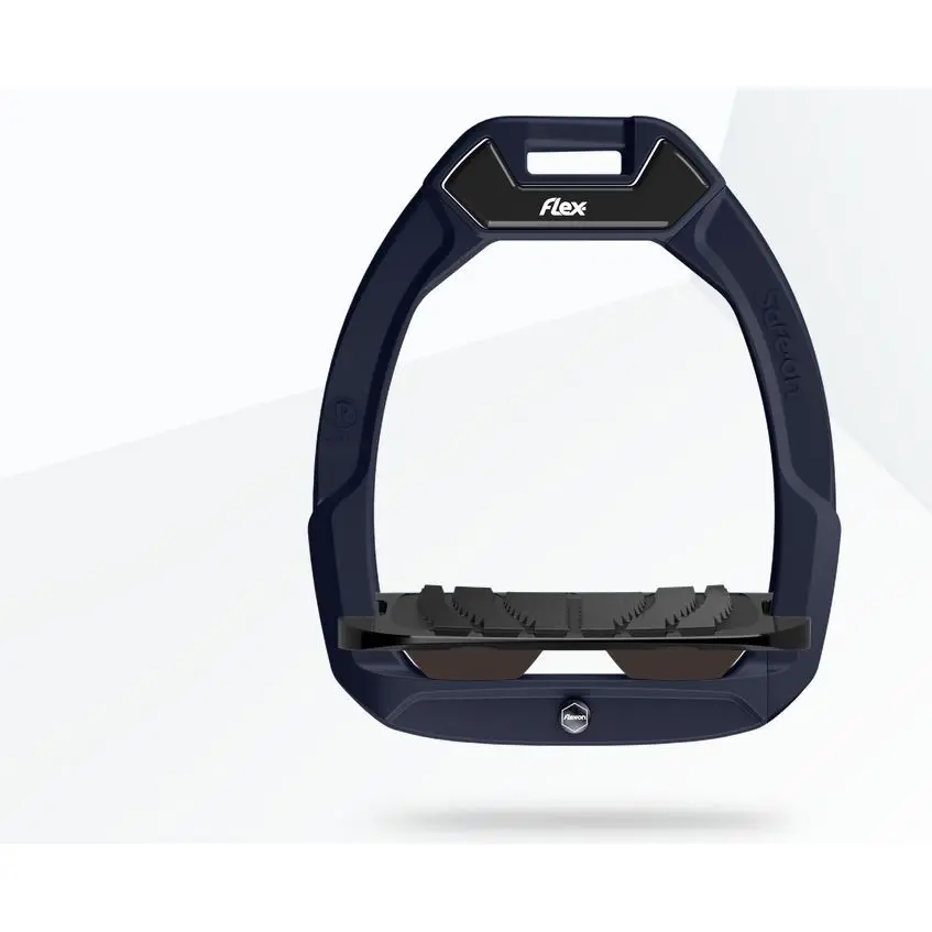 Sicherheitssteigbügel Reitsteigbügel Neigung Grip Rot/Schwarz/Braun Flex-On Safe-On