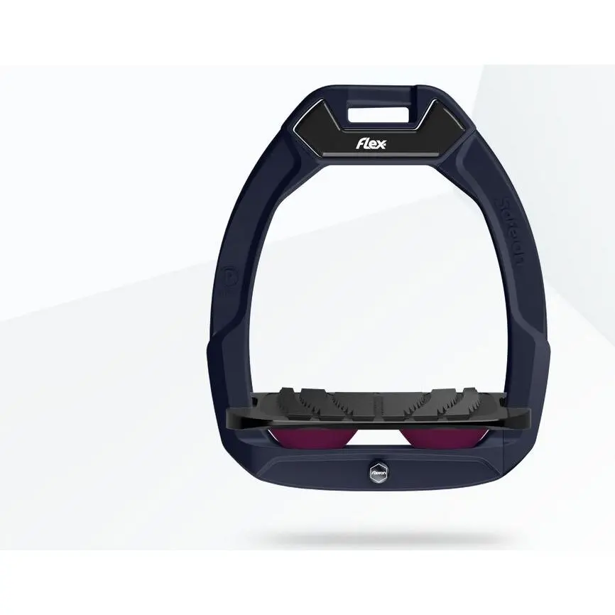 Sicherheitssteigbügel Reiten Neigbarer Grip Rot/Schwarz/Pflaume Flex-On Safe-On