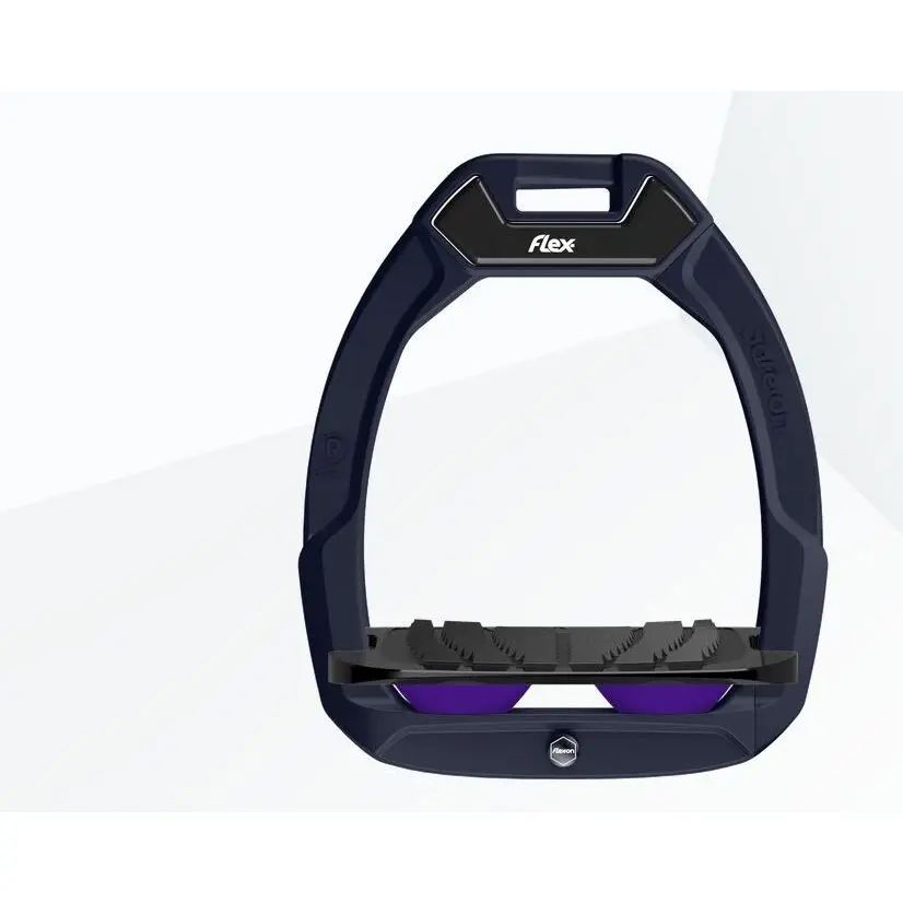 Sicherheitsreitsteigbügel Schräge Grip Rot/Schwarz/Violett Flex-On Safe-On