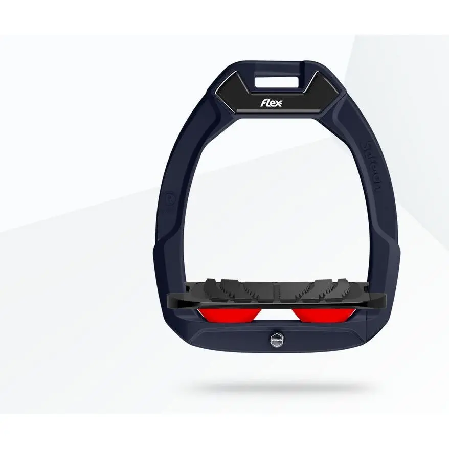 Sicherheits-Sättelsteigbügel mit rotem/schwarzem/rotem Grip Flex-On Safe-On