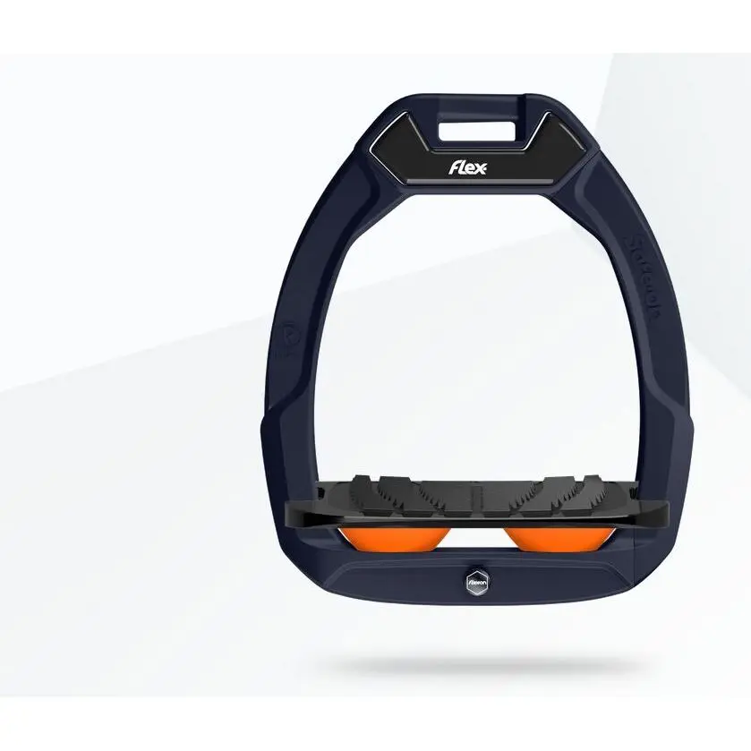 Sicherheitssteigbügel Reiten Neigung Grip Rot/Schwarz/Orange Flex-On Safe-On