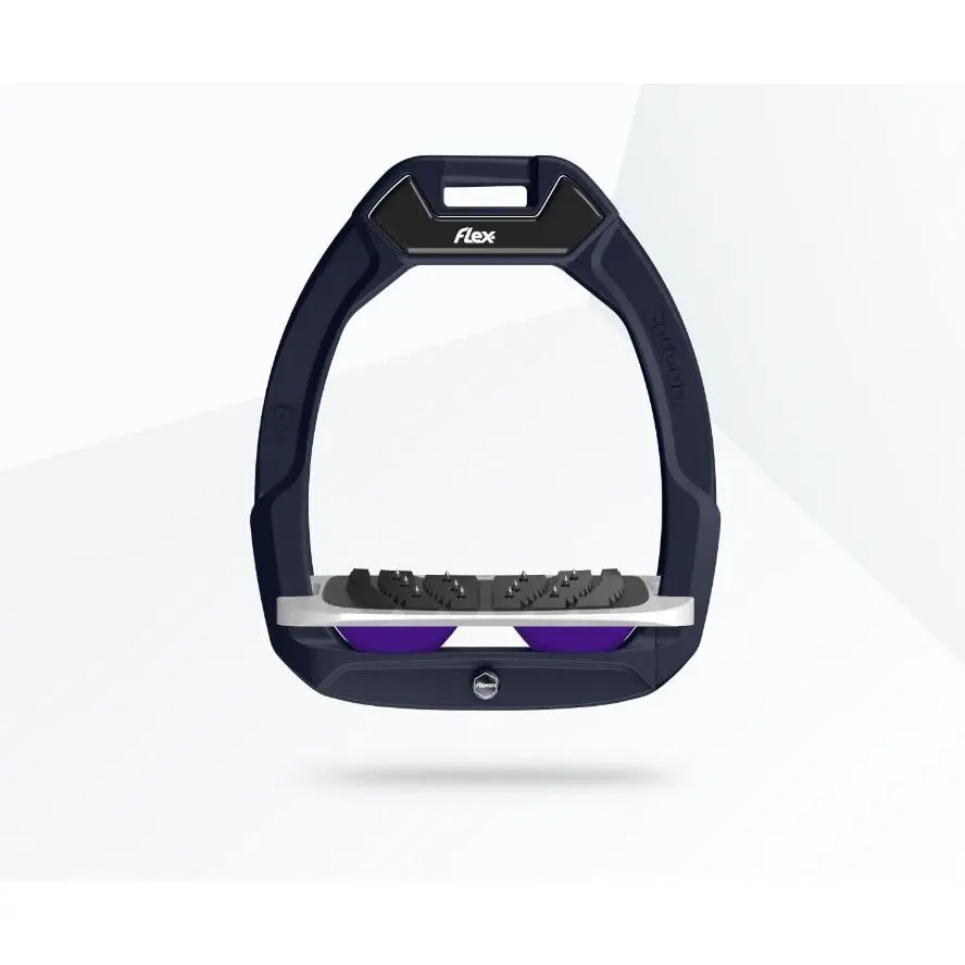 Sicherheitssteigbügel Reiten Neigungswinkel Ultra Grip Rot/Grau/Violett Flex-On Safe-On