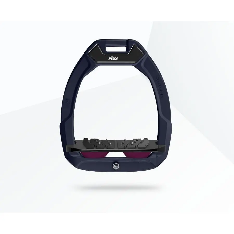 Sicherheitssteigbügel Reiten Neigungsdesign Ultra Grip Rot/Schwarz/Purpur Flex-On Safe-On
