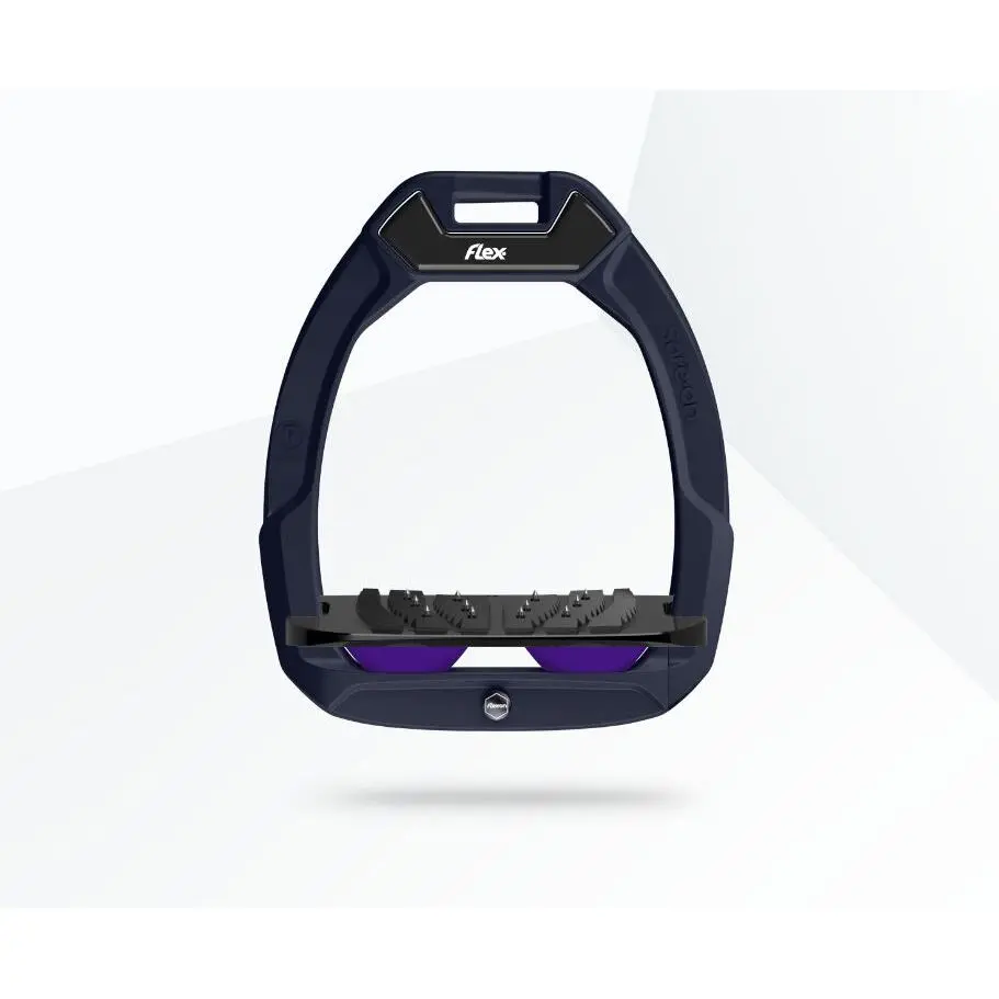 Sicherheits-Sättelsteigbügel Neigungs-Ultra Grip Rot/Schwarz/Violett Flex-On Safe-On