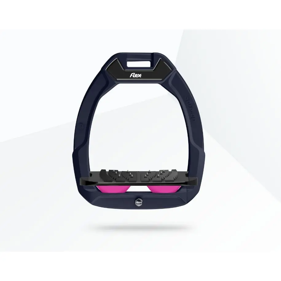 Sicherheitssteigbügel Reiten Schräge Ultra Grip Rot/Schwarz/Rosa Flex-On Safe-On