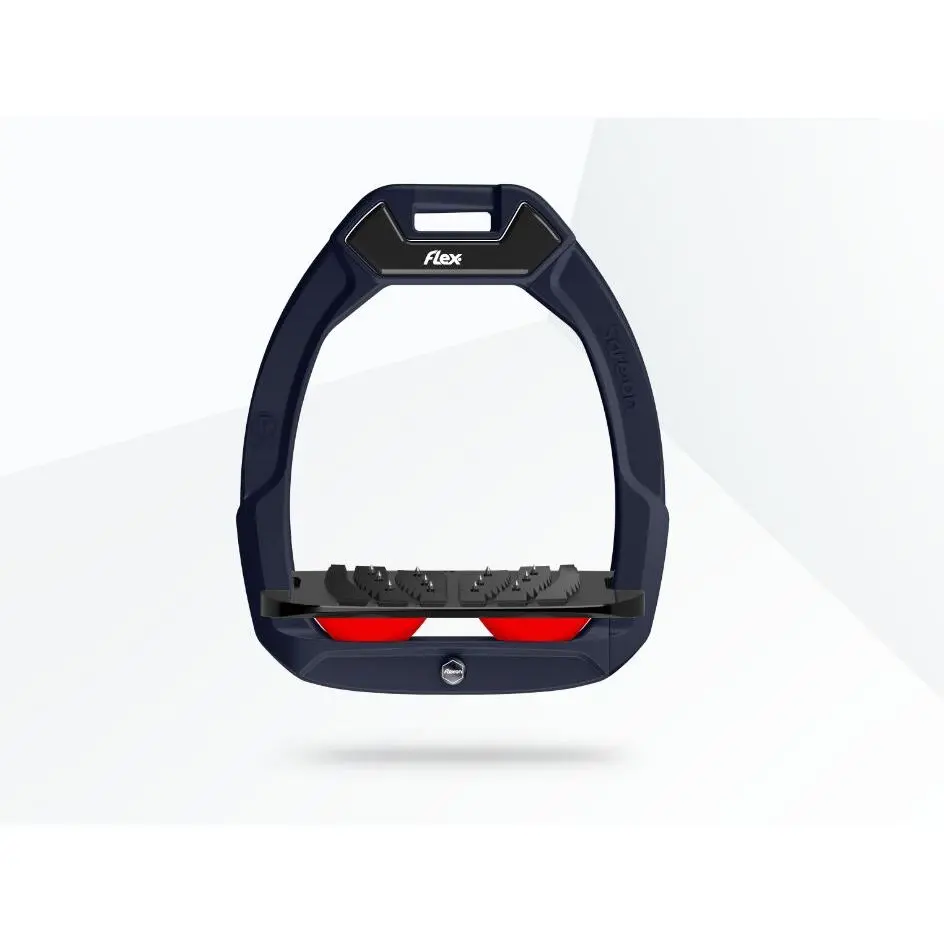 Sicherheitssteigbügel Reiten Schräg Ultra Grip Rot/Schwarz/Rot Flex-On Safe-On