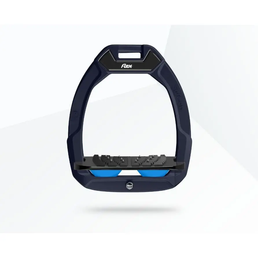 Sicherheitssteigbügel Reiten Neigung Ultra Grip Rot/Schwarz/Blau Flex-On Safe-On