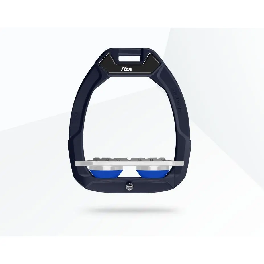 Étriers de sécurité d’équitation Plat Grip Rouge/Gris/Bleu Flex-On Safe-On