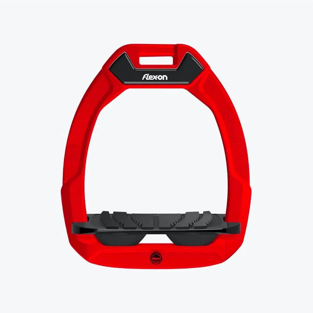 Étriers de sécurité d’équitation Plat Grip Rouge/Noir/Noir Flex-On Safe-On