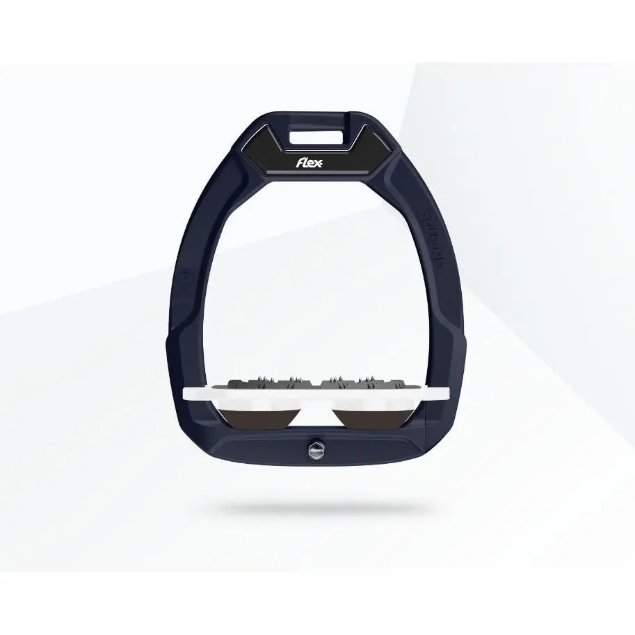 Sicherheitssteigbügel Reiten Plat Ultra Grip Rot/Weiß/Braun Flex-On Safe-On