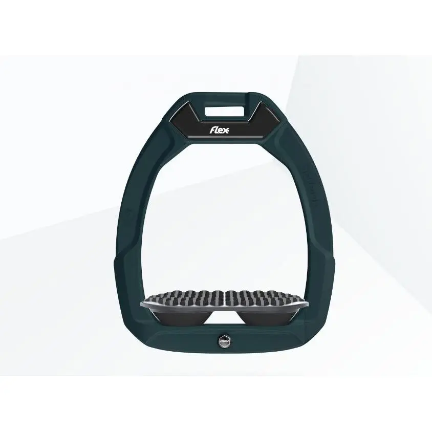 Sicherheitssteigbügel Reiten Endurance Grün/Grau/Schwarz Flex-On Safe-On