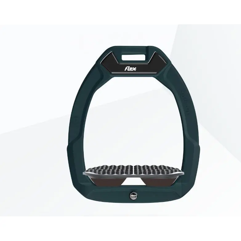 Sicherheitssteigbügel für den Pferdesport Endurance Grün/Grau/Braun Flex-On Safe-On