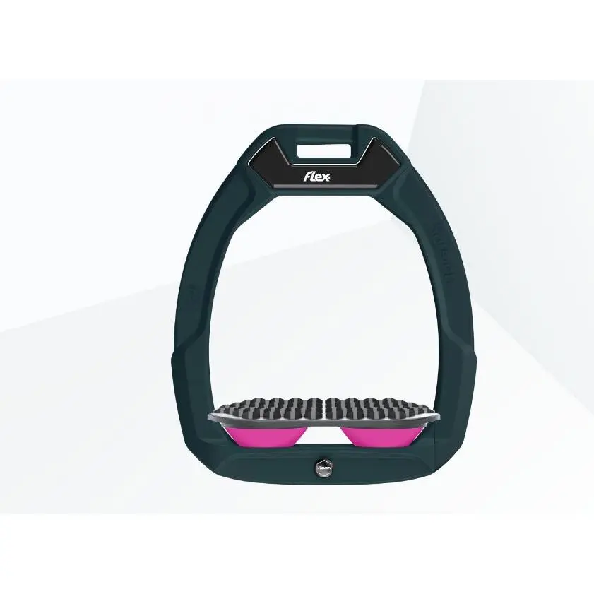 Sicherheitssteigbügel Reiten Endurance Grün/Grau/Rosa Flex-On Safe-On