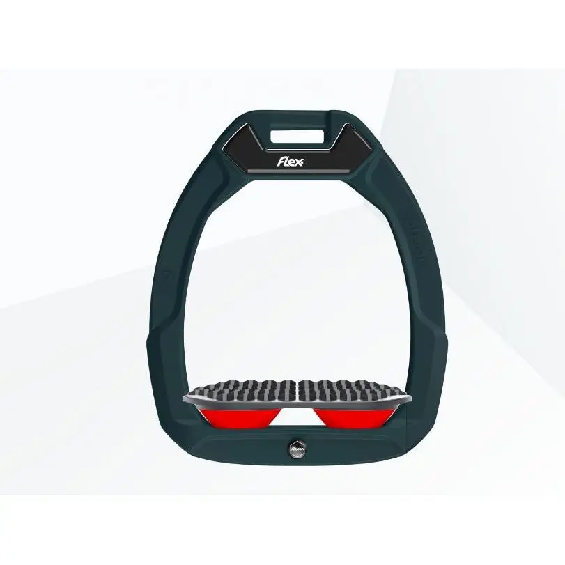Sicherheitssteigbügel Reiten Endurance Grün/Grau/Rot Flex-On Safe-On