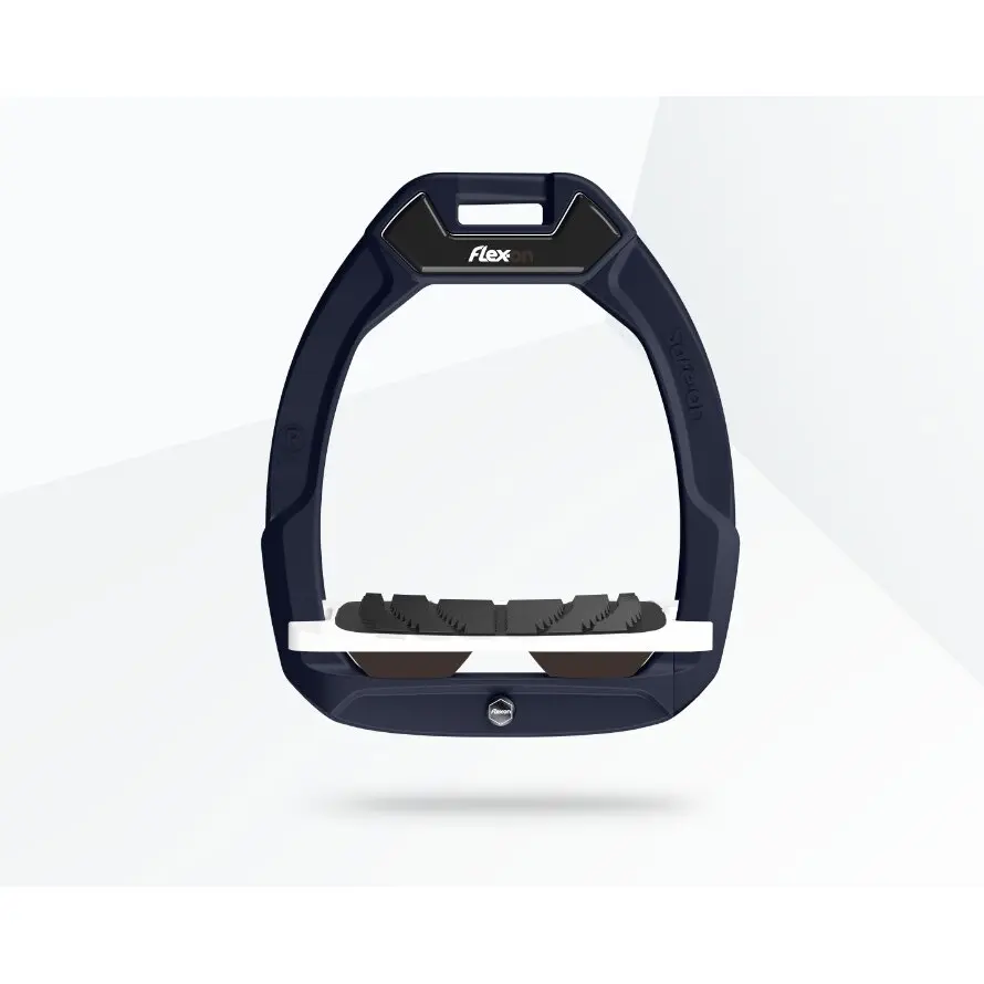 Sicherheitssteigbügel Reiten Geneigter Grip Grün/Weiß/Braun Flex-On Safe-On