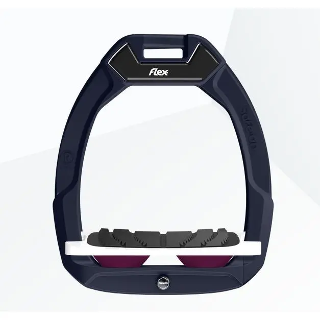 Sicherheitssättelstützen Reiten Geneigter Grip Grün/Weiß/Pflaume Flex-On Safe-On