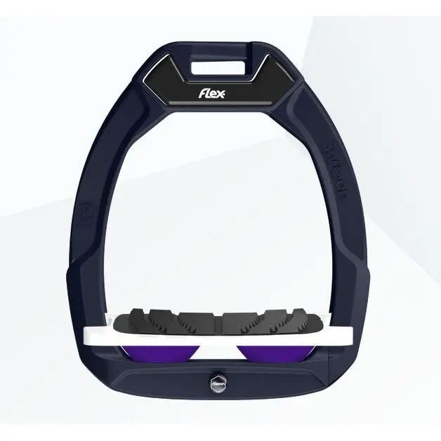 Sicherheitssteigbügel Reiten Neigung Grip Grün/Weiß/Violett Flex-On Safe-On