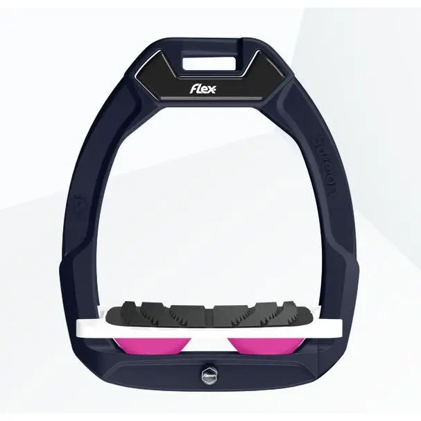 Sicherheitssteigbügel Reiten Neigung Grip Grün/Weiß/Rosa Flex-On Safe-On