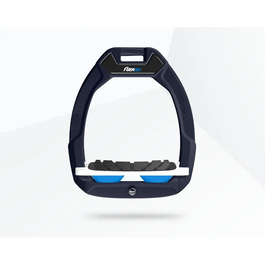 Sicherheitsschuhe Reitsteigbügel Neigungs-Grip Grün/Weiß/Blau Flex-On Safe-On