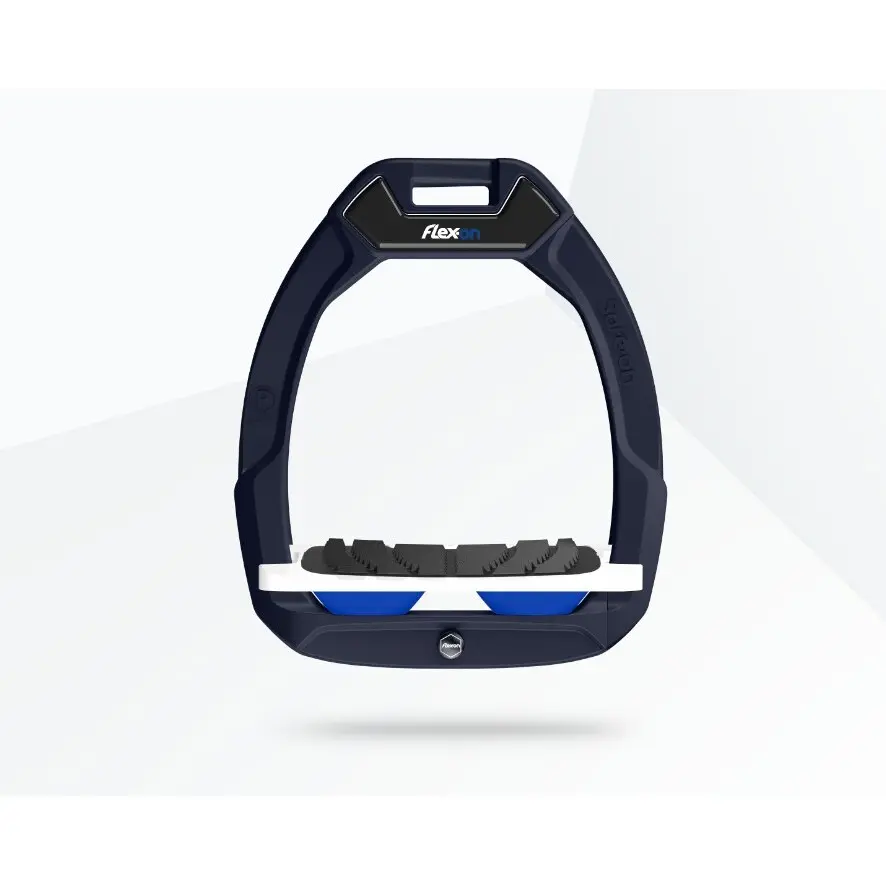 Étriers de sécurité d’équitation Incliné Grip Vert/Blanc/Bleu Flex-On Safe-On
