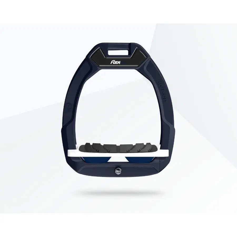 Étriers de sécurité d’équitation Incliné Grip Vert/Blanc/Marine Flex-On Safe-On