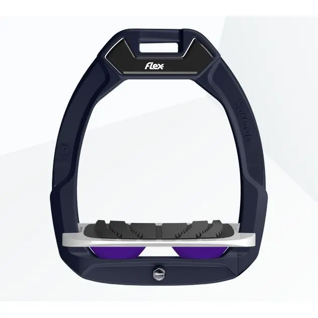 Sicherheitssteigbügel Reiten Neigungsgriff Grün/Grau/Violett Flex-On Safe-On