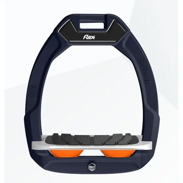 Sicherheitssteigbügel reitend Neigung Grip Grün/Grau/Orange Flex-On Safe-On