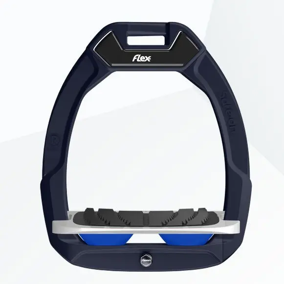 Étriers de sécurité d’équitation Incliné Grip Vert/Gris/Bleu Flex-On Safe-On