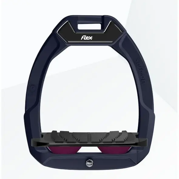 Sicherheitssteigbügel reiten Neigung Grip Grün/Schwarz/Pflaume Flex-On Safe-On
