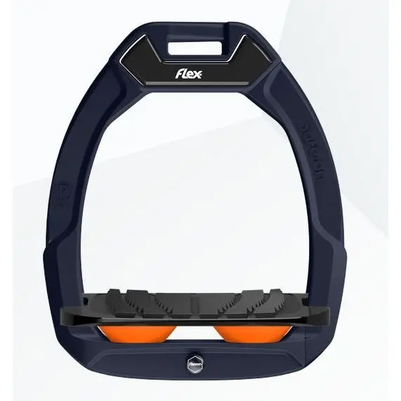 Sicherheitssteigbügel Reiten Schräg Grip Grün/Schwarz/Orange Flex-On Safe-On