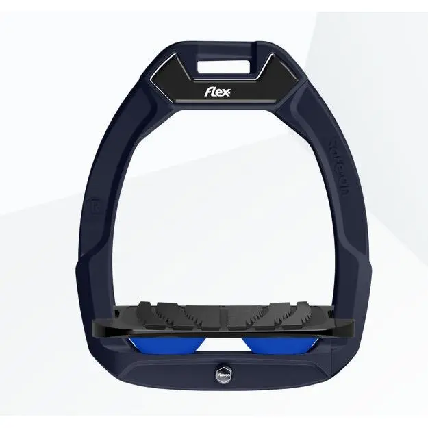 Étriers de sécurité d’équitation Incliné Grip Vert/Noir/Bleu Flex-On Safe-On