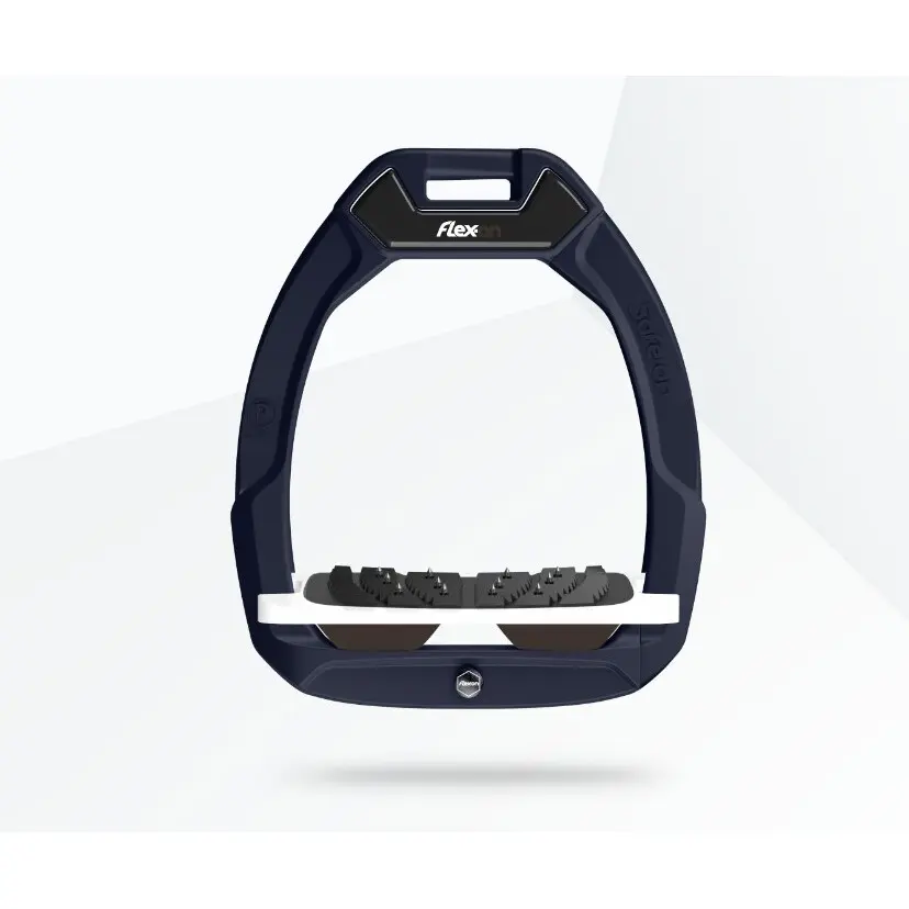 Reit-Sicherheitssteigbügel Neigung Ultra Grip Grün/Weiß/Braun Flex-On Safe-On