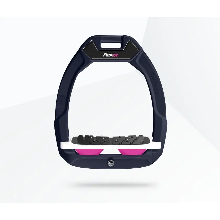 Sicherheitssteigbügel Reiten Neigung Ultra Grip Grün/Weiß/Rosa Flex-On Safe-On