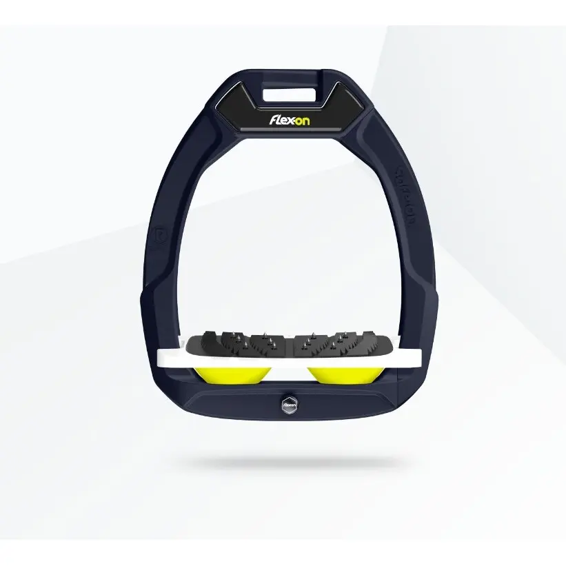 Sicherheitssteigbügel Reiten Neigung Ultra Grip Grün/Weiß/Gelb Flex-On Safe-On
