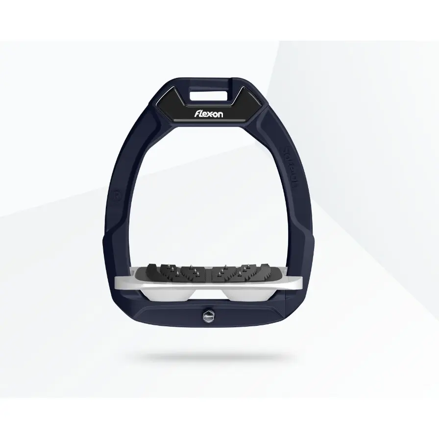 Sicherheitssteigbügel Reiten Geneigt Ultra Grip Grün/Grau/Weiß Flex-On Safe-On