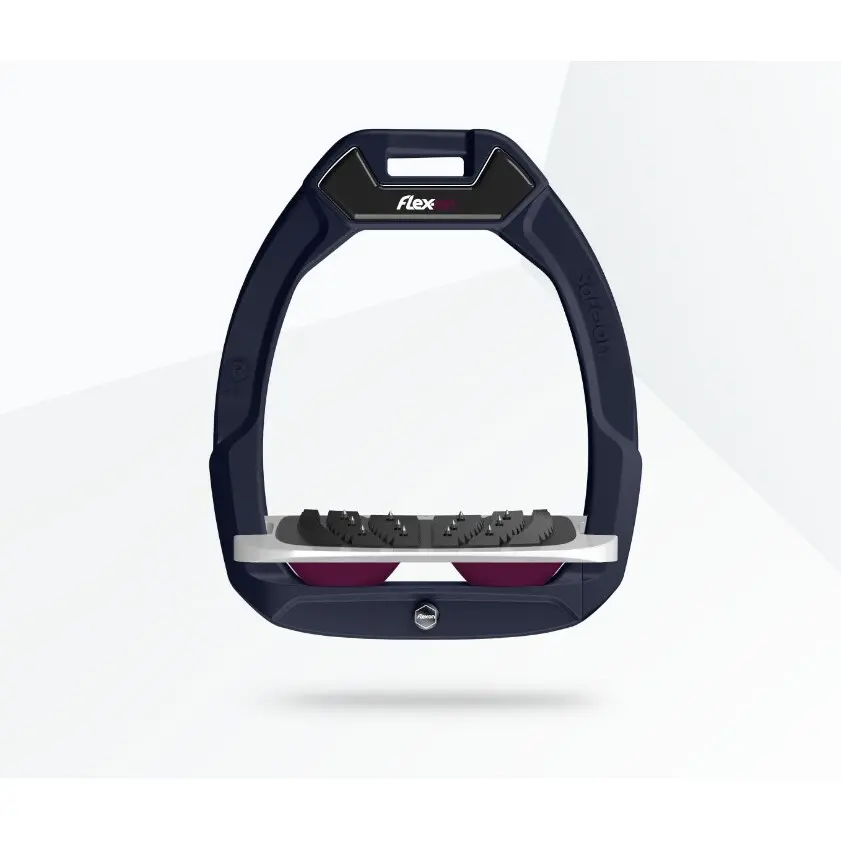 Sicherheitsreitsteigbügel Neigung Ultra Grip Grün/Grau/Pflaume Flex-On Safe-On